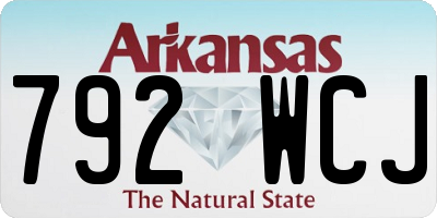 AR license plate 792WCJ