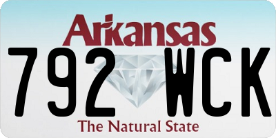 AR license plate 792WCK
