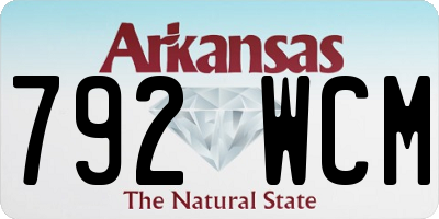 AR license plate 792WCM