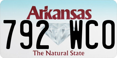AR license plate 792WCO