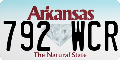 AR license plate 792WCR