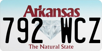 AR license plate 792WCZ