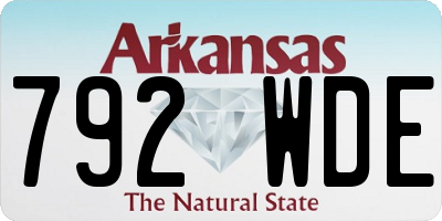 AR license plate 792WDE
