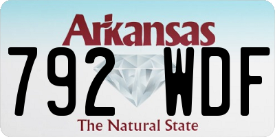 AR license plate 792WDF