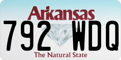 AR license plate 792WDQ