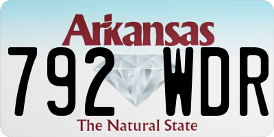 AR license plate 792WDR