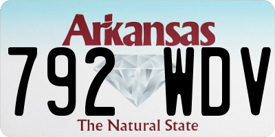 AR license plate 792WDV