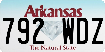 AR license plate 792WDZ