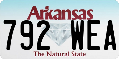 AR license plate 792WEA