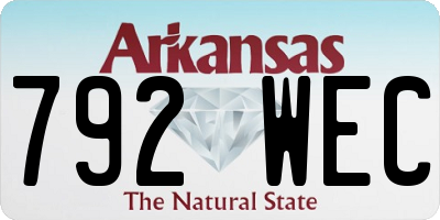 AR license plate 792WEC
