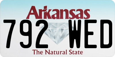 AR license plate 792WED