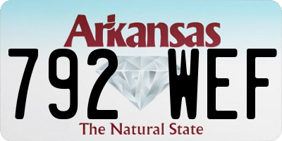 AR license plate 792WEF