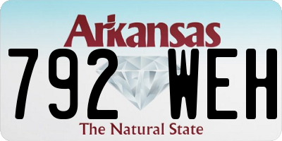 AR license plate 792WEH