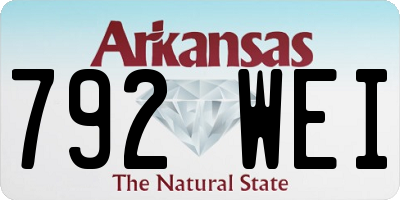 AR license plate 792WEI