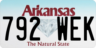 AR license plate 792WEK