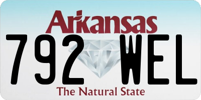 AR license plate 792WEL