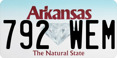 AR license plate 792WEM