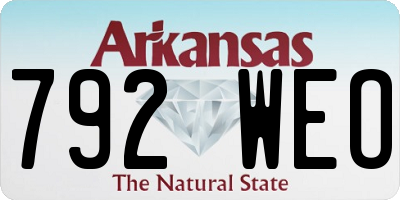 AR license plate 792WEO