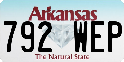 AR license plate 792WEP