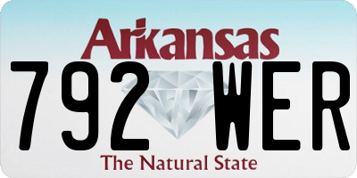 AR license plate 792WER