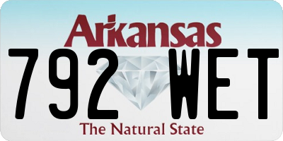 AR license plate 792WET
