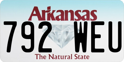 AR license plate 792WEU