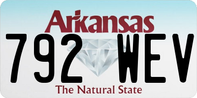AR license plate 792WEV