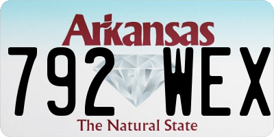 AR license plate 792WEX