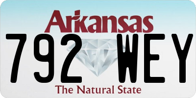 AR license plate 792WEY