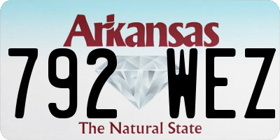AR license plate 792WEZ