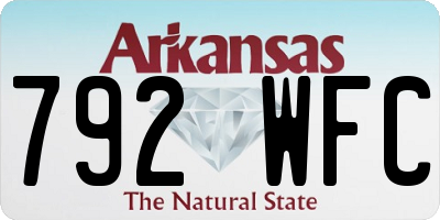 AR license plate 792WFC