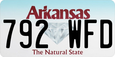 AR license plate 792WFD