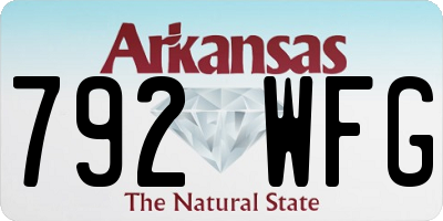 AR license plate 792WFG