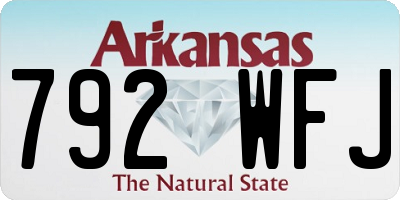 AR license plate 792WFJ