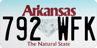 AR license plate 792WFK