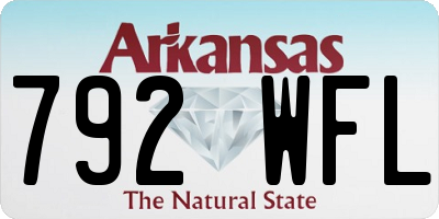 AR license plate 792WFL