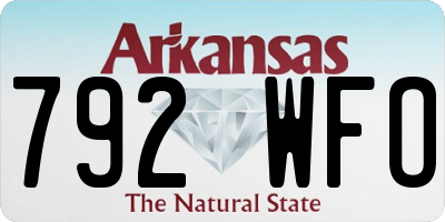 AR license plate 792WFO