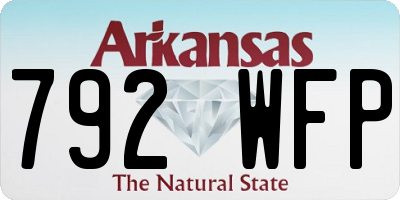 AR license plate 792WFP