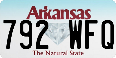 AR license plate 792WFQ