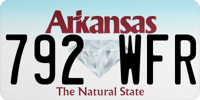 AR license plate 792WFR