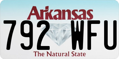 AR license plate 792WFU