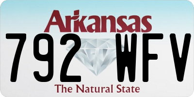 AR license plate 792WFV
