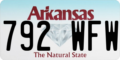 AR license plate 792WFW