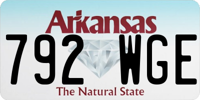 AR license plate 792WGE