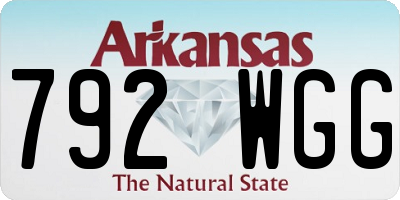 AR license plate 792WGG