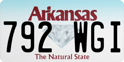 AR license plate 792WGI