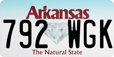 AR license plate 792WGK
