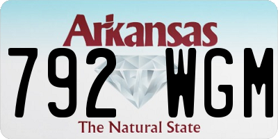 AR license plate 792WGM