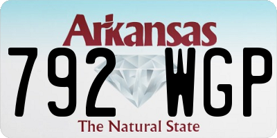 AR license plate 792WGP