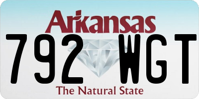 AR license plate 792WGT